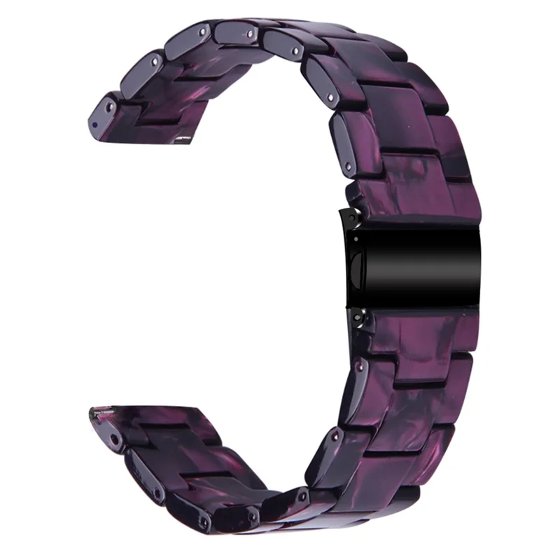 For FITVII HM08 Waterproof Watch Strap Replacement Resin Watch Band - Purple