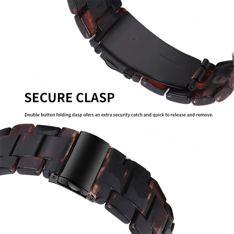 Водонепроницаемый ремешок для замены AGPTEK LW31 Resin Watch Band - Dark Brown