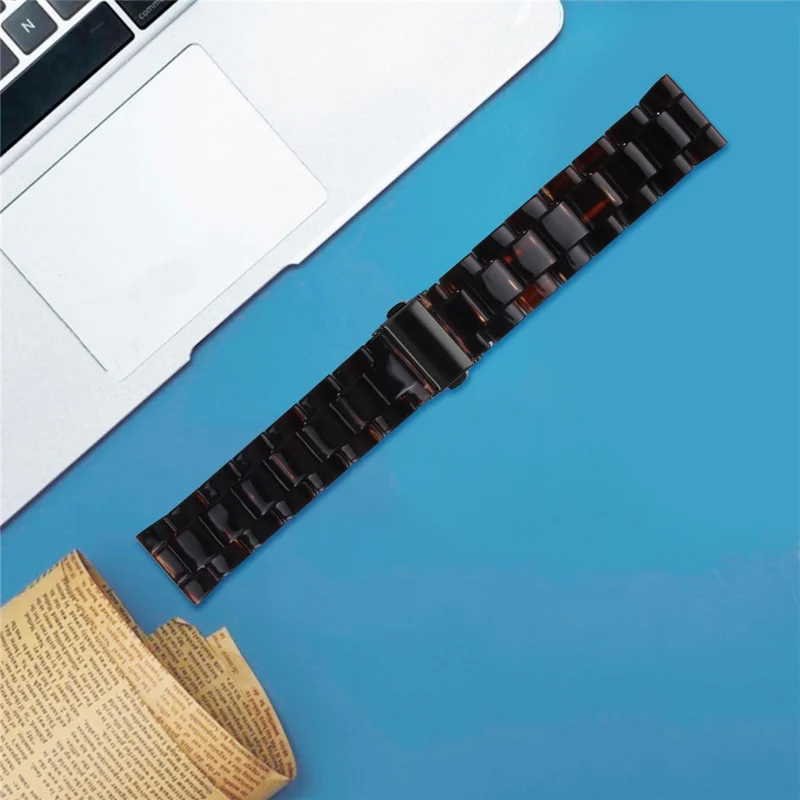 Водонепроницаемый ремешок для замены AGPTEK LW31 Resin Watch Band - Dark Brown