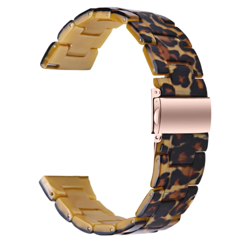 For Popglory 1.4" P22 / 1.85" P66 Smart Watch Replacement Strap Waterproof Resin Sports Watch Band - Leopard Printed