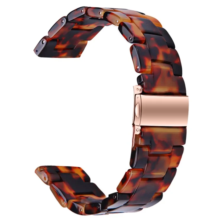 Pour Popglory 1.4" P22 / 1.85" P66 Smart Watch Remplacement Bracelet Résistant à l'eau Résine Sports Watch Band - Couleur Écaille de tortue