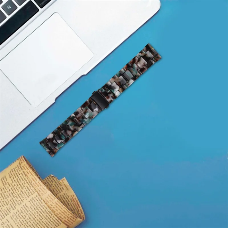 Replacement Band for KALINCO P22 Waterproof Resin Sports Watch Strap - Blue Flower