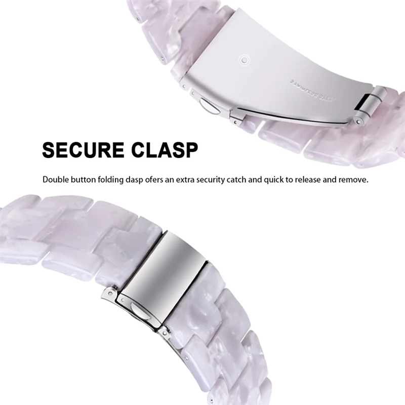 Waterproof Resin Strap for KALINCO P22 Replacement Sports Watch Band - Glitter White
