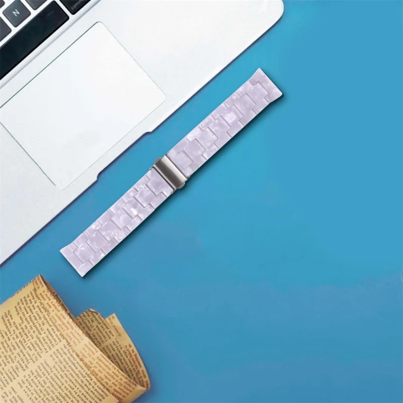 Waterproof Resin Strap for KALINCO P22 Replacement Sports Watch Band - Glitter White