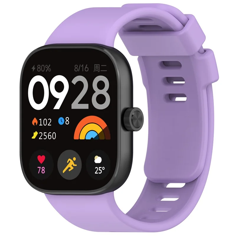 For Xiaomi Redmi Watch 5 eSIM / Redmi Watch 5 / Watch 4 / Smart Band 8 Pro / 9 Pro Watch Band Silicone Strap Replacement - Purple