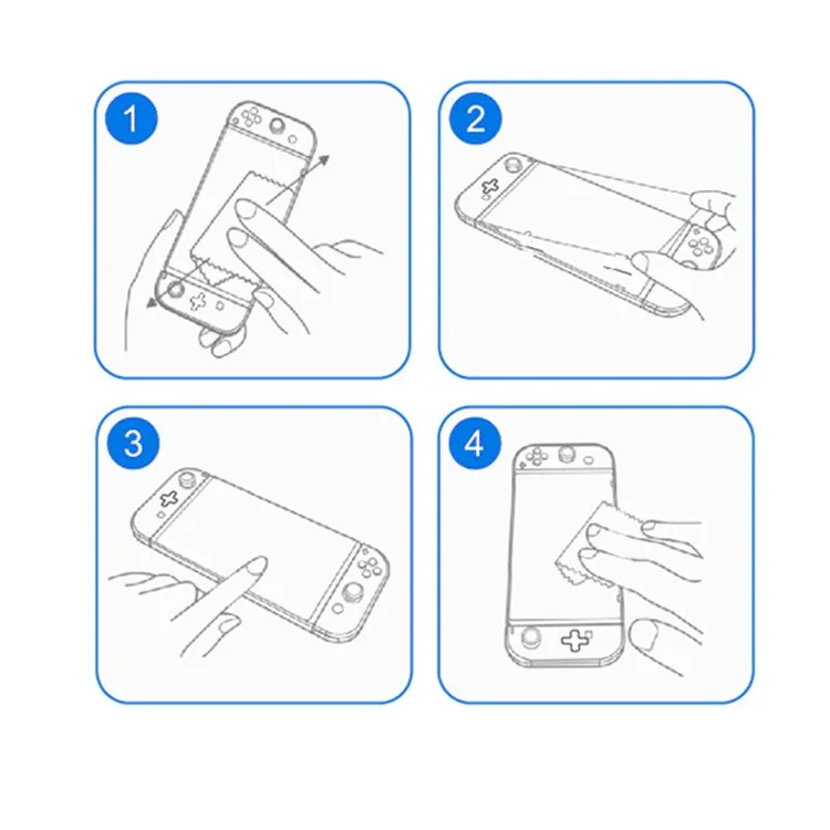 KJH NS-044 Bildschirmschutz für Nintendo Switch Lite 2.5D Arc Edge Gehärtetes Glasfilm