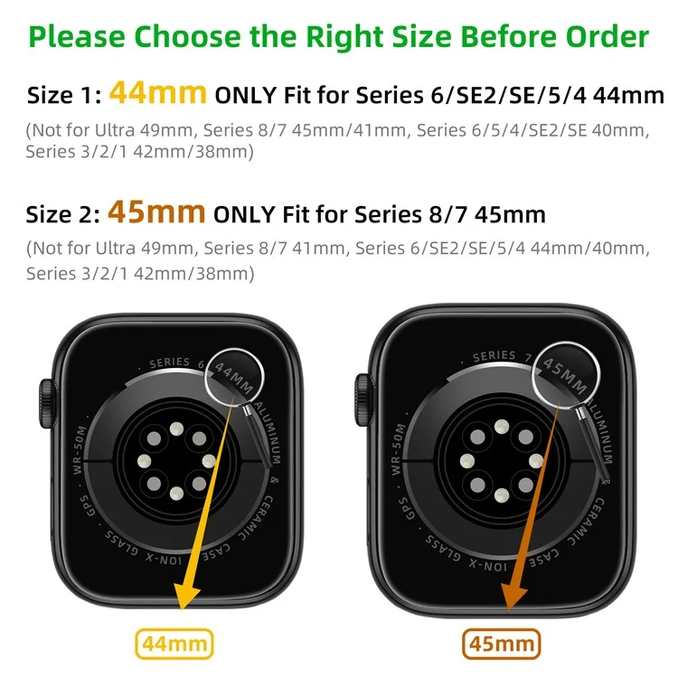 For Apple Watch Series 9 / 8 / 7 45mm TPU Replacement Strap with Stainless Steel Watch Case - Silver