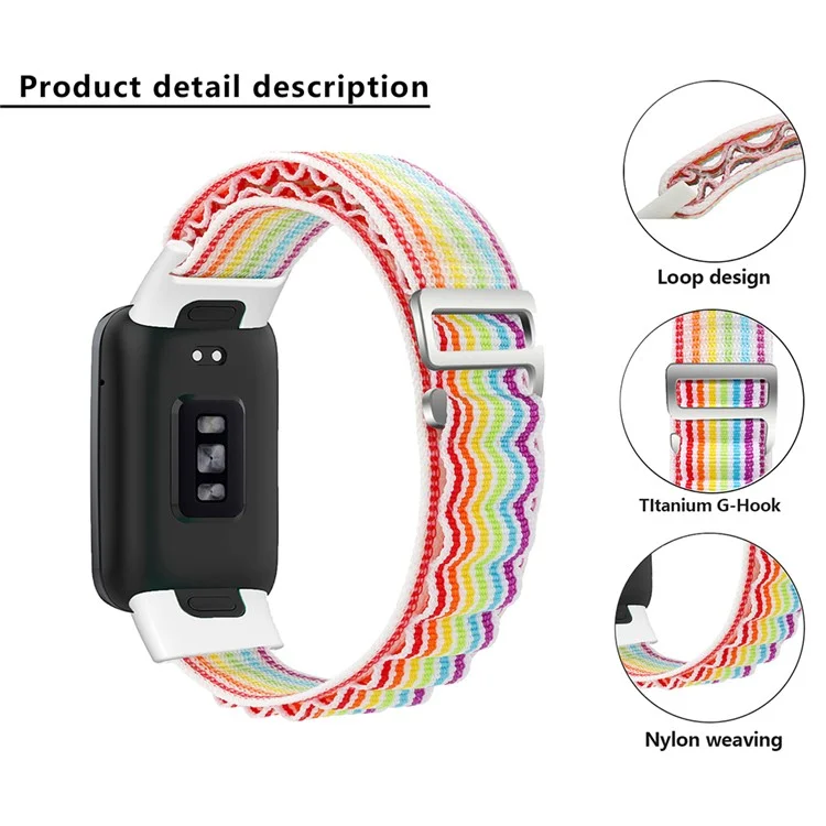 KALEBOL KLB-GSNL-001 para Xiaomi Mi Band 7 Pro Pulseira de Nylon Macia Substituição - Multicolorida
