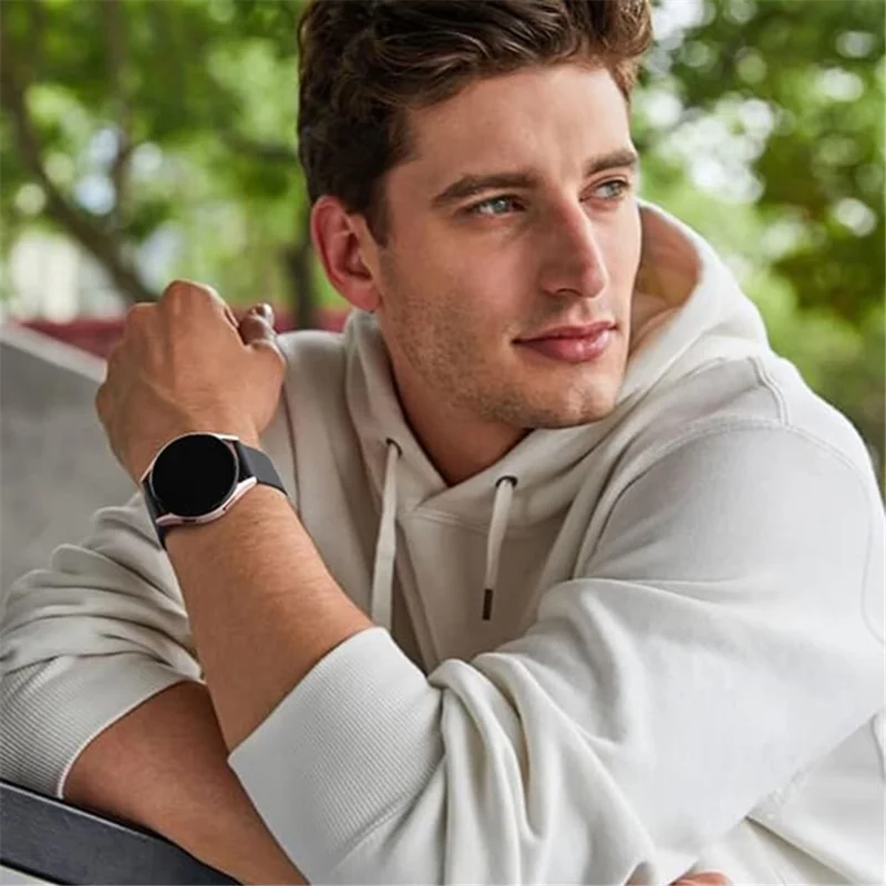 KALEBOL KLB-SXKGJ-001 18mm Universal Smartwatch Strap Silicone Replacement Wrist Band - White