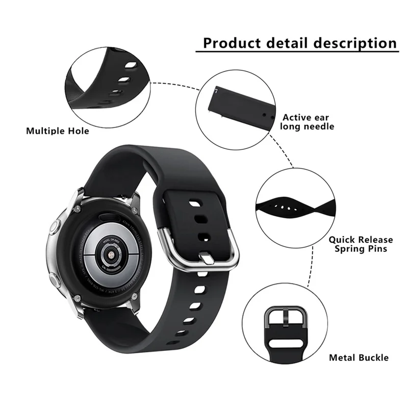 KALEBOL KLB-SXKGJ-001 18mm Universal Smartwatch Strap Silicone Replacement Wrist Band - Pink