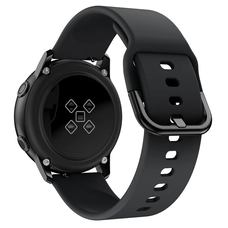 KALEBOL KLB-SXKGJ-001 20mm Adjustable Watch Strap Replacement Silicone Wrist Band - Black