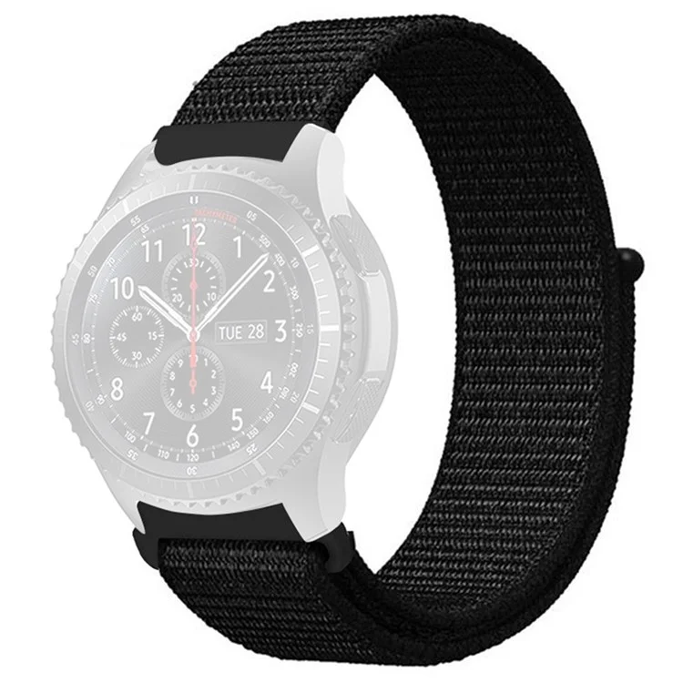 KALEBOL KLB-NLHH-001 Pour Samsung Galaxy Watch3 45 mm / Huawei Watch GT4 46 mm Bracelet de montre 22 mm Sangle de poignet en nylon - Noir