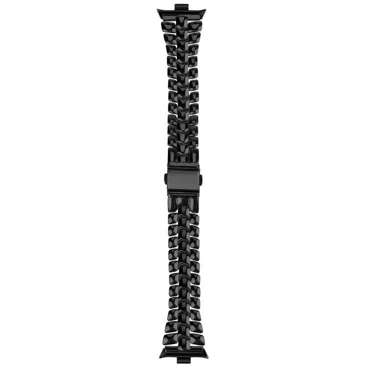 Para Xiaomi Redmi Watch 4 Slim Metal Watch Band Strap com Rhinestone - Preto