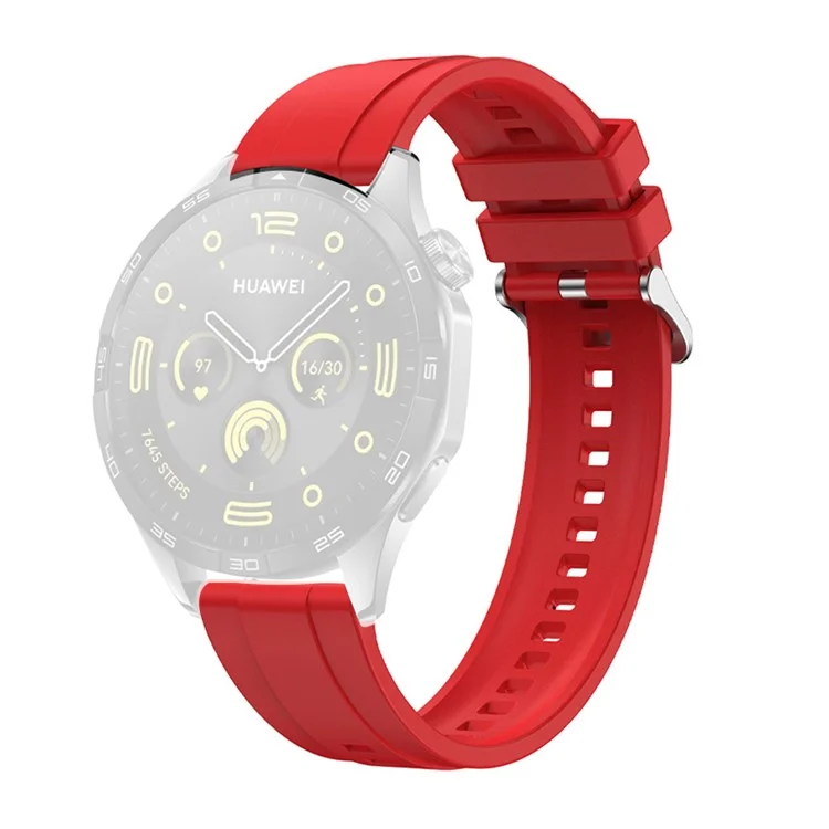 Для Huawei Watch GT 4 41 мм / Garmin Venu 3S 18 мм Ремешок для часов Силиконовый ремешок для замены - Красный