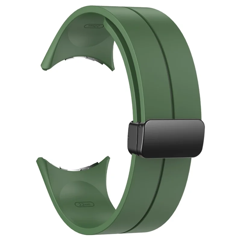 For Google Pixel Watch 3 41mm / Watch 2 / Pixel Watch Silicone Band Watch Strap with Magnetic Folding Buckle - Green