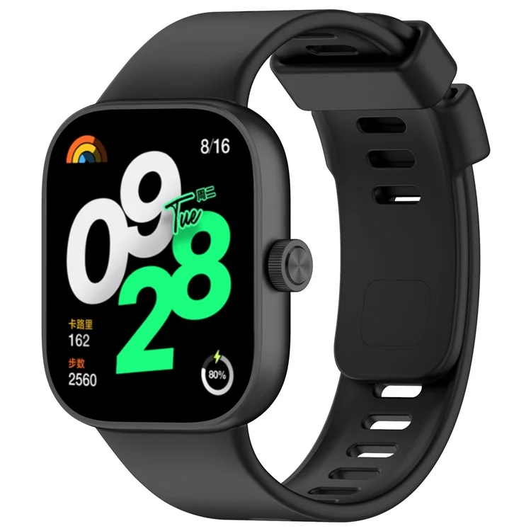 Für Xiaomi Redmi Watch 4 / Smart Band 8 Pro Smartwatch Band Ersatz-Silikonarmband - Schwarz