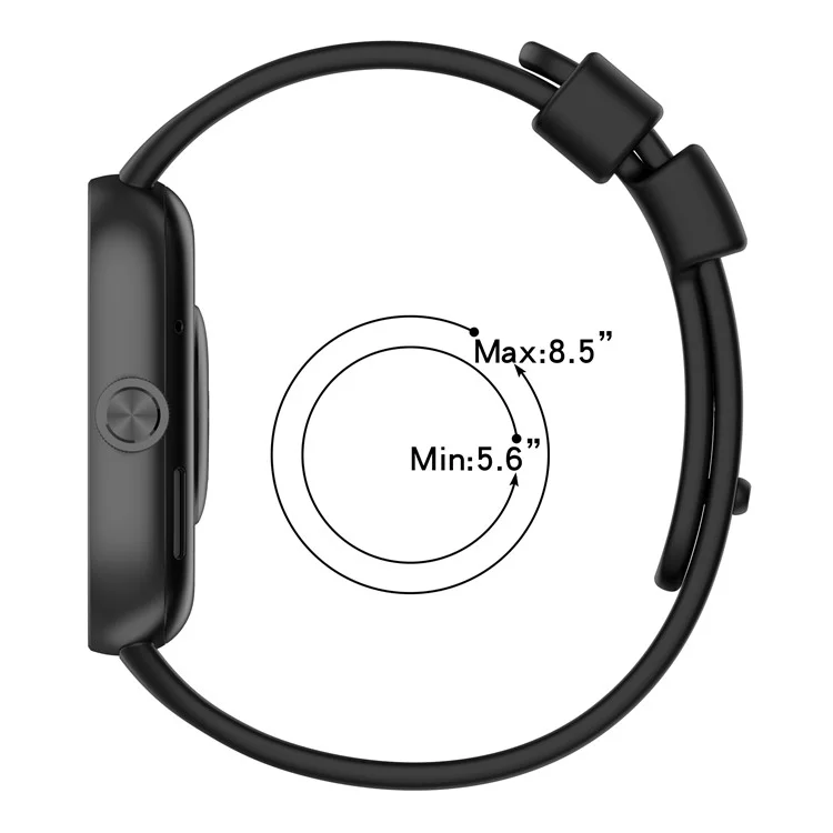 Für Xiaomi Redmi Watch 4 / Smart Band 8 Pro Smartwatch Band Ersatz-Silikonarmband - Schwarz
