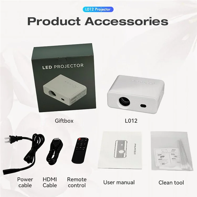 L012AH Remote Electric Focus Bluetooth Tragbarer 110 ANSI Home Theater Projector (CE) - US -stecker