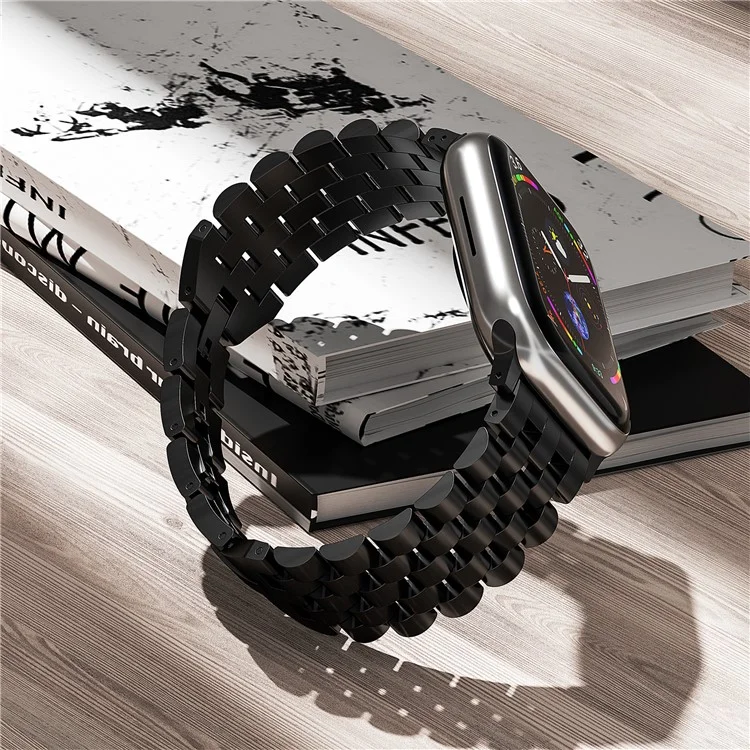 Для Apple Watch Series 10 42 мм / 9 8 7 41 мм / SE (2023) SE (2022) SE 6 5 4 40 мм / 3 2 1 38 мм Металлический ремешок для часов - Черный