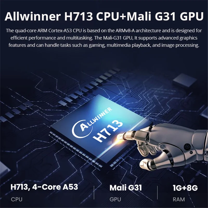 L007Q Android 11 WIFI 6 4000 Lumen Projector 1080P HD Auto Focus Home Theater Beamer (CE)  - EU Plug