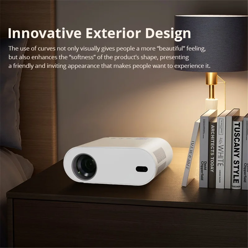 L007Q Android 11 WIFI 6 4000 Lumen Projector 1080P HD Auto Focus Home Theater Beamer (CE)  - UK Plug