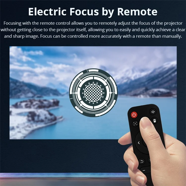 L007A Android 11 WiFi 6 4000 Lúmenes Proyector HD Hogar y Oficina Proyector Compatible con 4K 1+8G (CE) - Enchufe Europeo