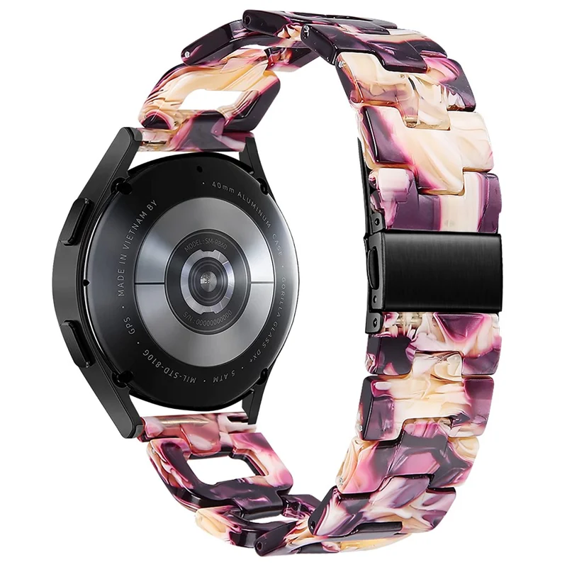 Für Garmin Vivomove / Vivomove HR Uhrenarmband D-Form Harz-Armband - Glitzer-Lila