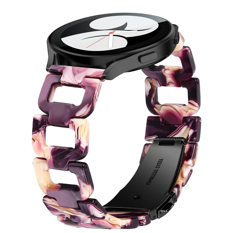 Für Garmin Vivomove / Vivomove HR Uhrenarmband D-Form Harz-Armband - Glitzer-Lila