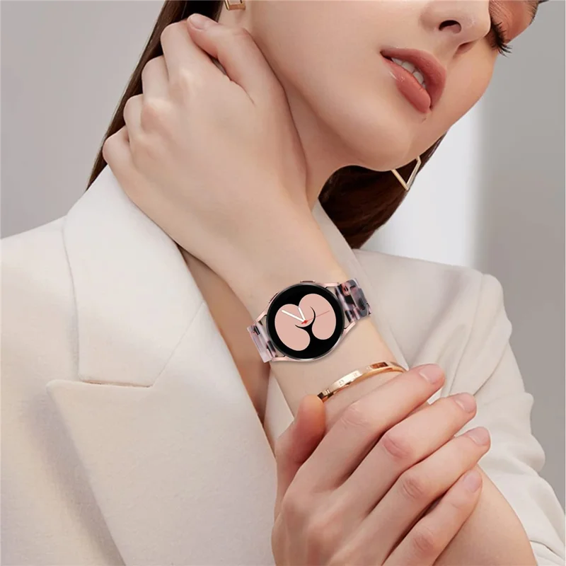 Correa en Forma de D para Motorola Moto 360 de 42 mm (2.ª generación) Brazalete de Resina - Rosa+Negro