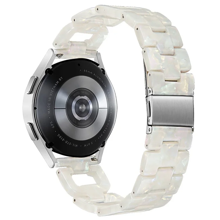Correa en D para Motorola Moto 360 de 42 mm (2.ª generación) Pulsera de resina - Blanco fluorescente