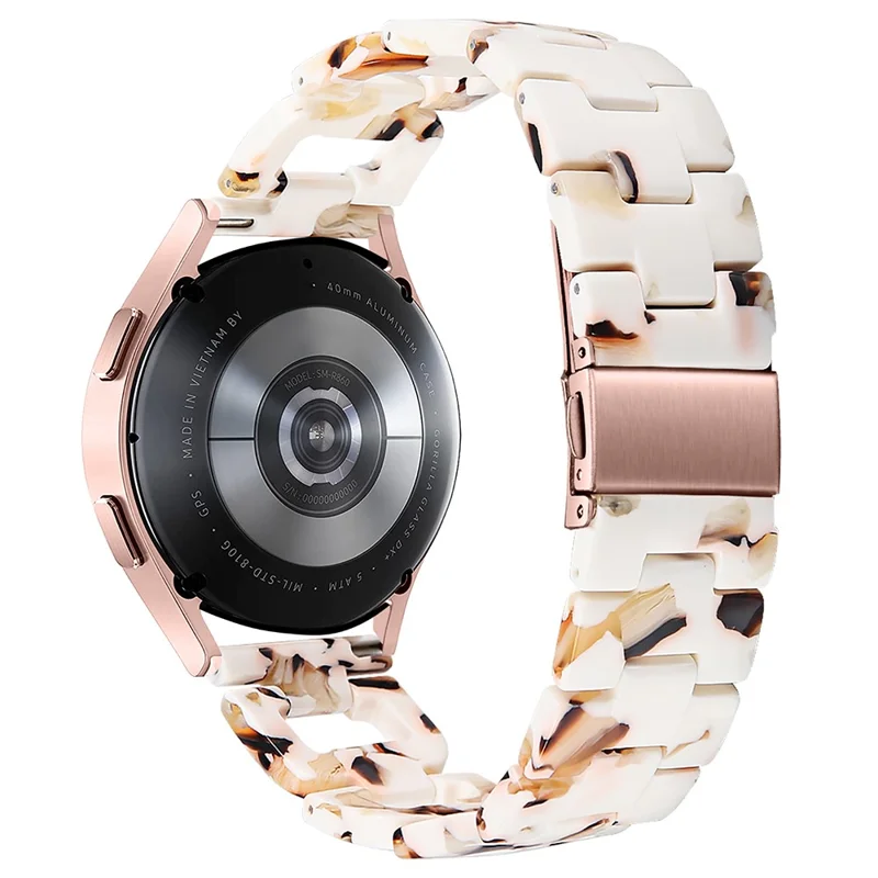 D-Shape Strap for LG Watch Sport Smart Watch Resin Bracelet Replacement Band - Nougat