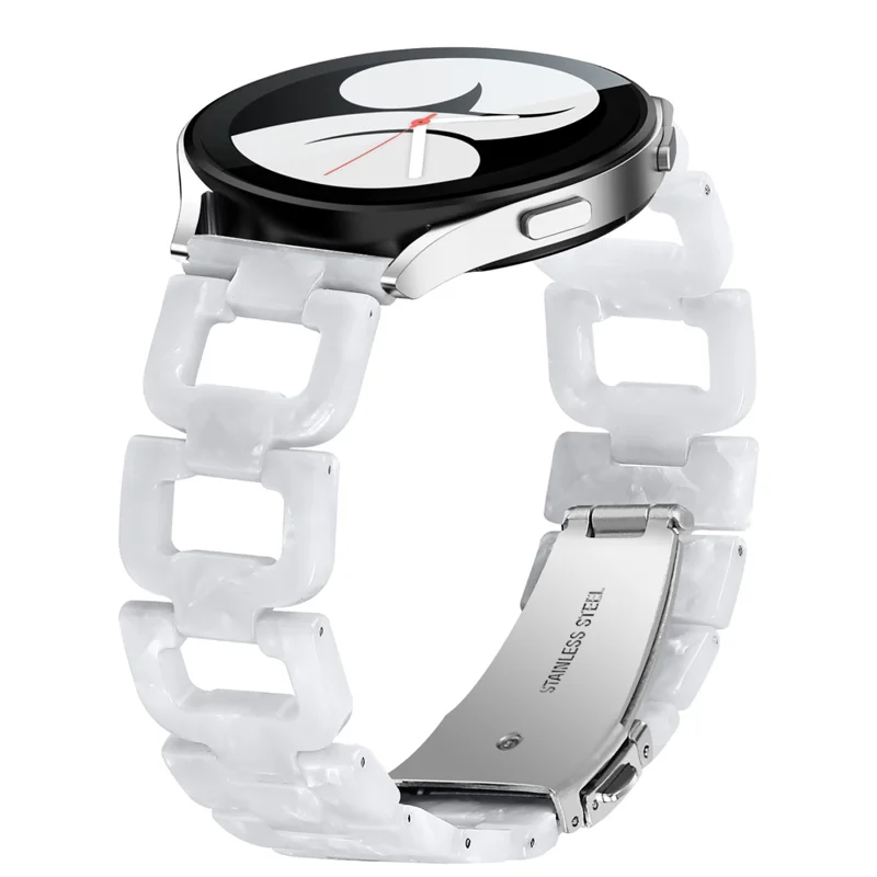 D-Shape Strap for LG Watch Sport Smart Watch Resin Bracelet Replacement Band - Pearl White