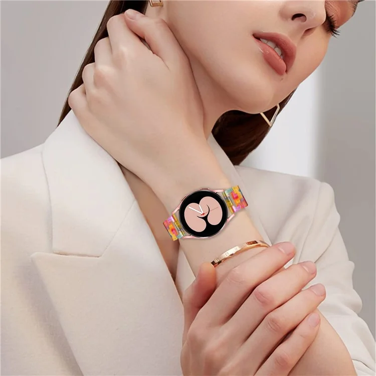 Para la edición juvenil Huami Amazfit de 20 mm, correa de reloj inteligente, pulsera de resina en forma de D - Arcoíris