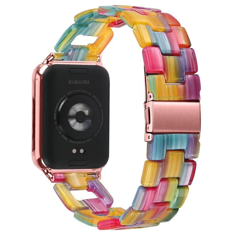 Für Xiaomi Smart Band 8 Pro Smartwatch D-Form Armband Harz Armband Ersatz - Regenbogen