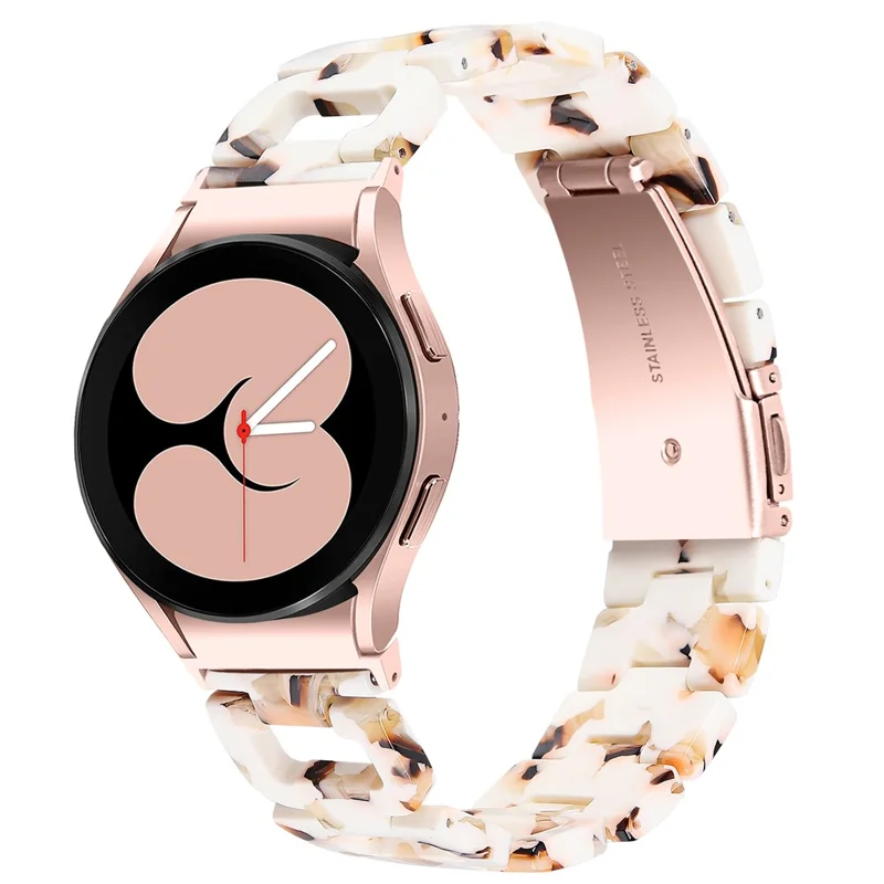 For Samsung Galaxy Watch4 Active 40mm / Active 44mm / Classic 42mm / Classic 46mm Resin D-Shape Watch Strap - Nougat