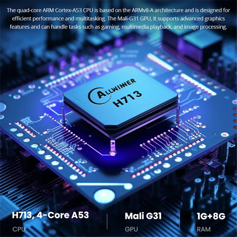 L012AQ 4K Projector with WiFi 6 Bluetooth-compatible 5.2 Android 11 WIFI 6 720P 1+8G Smart Home Projector - EU Plug