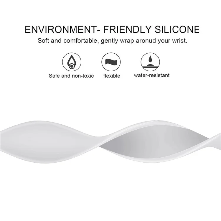 For Apple Watch Series 10 42mm / 9 8 7 41mm / SE (2023) SE (2022) SE 6 5 4 40mm / 3 21 38mm Silicone Band Strap, Size: XS - White
