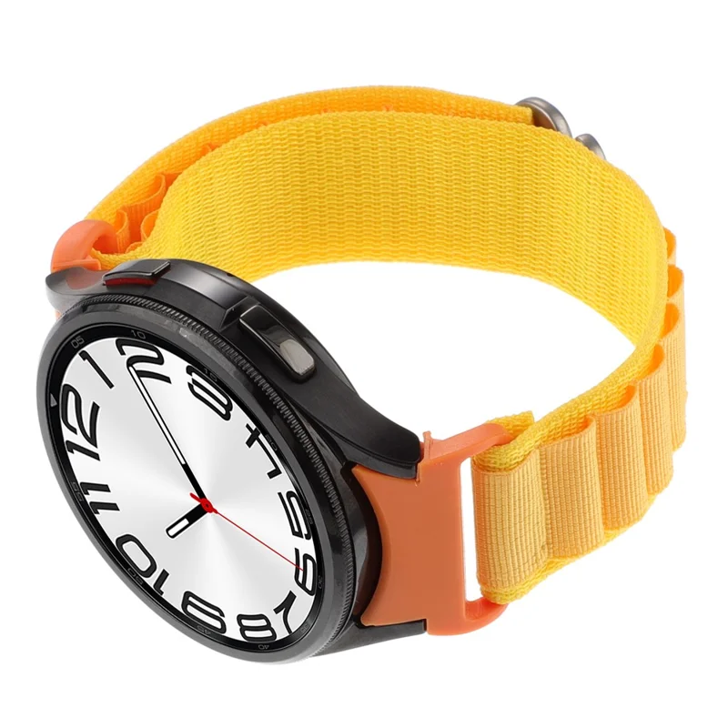 For Samsung Galaxy Watch FE 40mm / Watch6 / Watch6 Classic / Watch 5 / Watch4 Nylon Watch Strap G Hook Wristband - Yellow