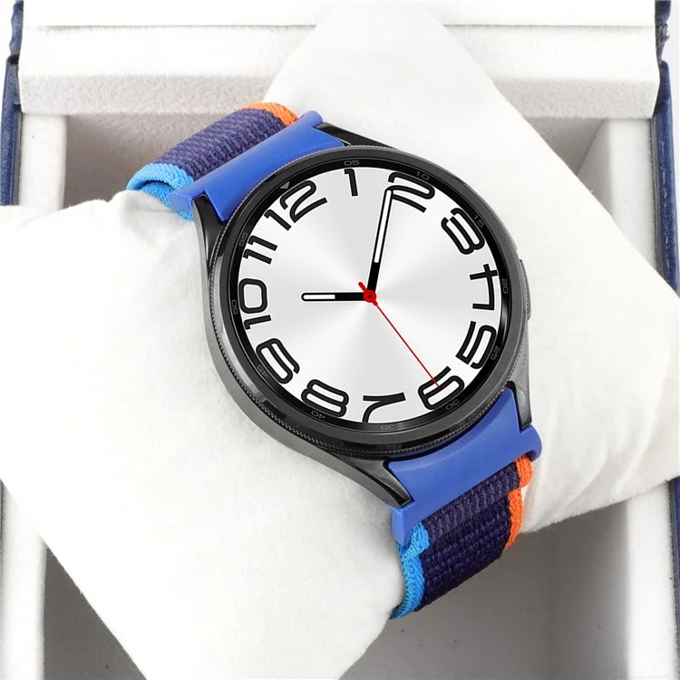 For Samsung Galaxy Watch FE 40mm / Watch6 / Watch 5 / Watch4 Trail Loop Strap Nylon Fabric Sport Watch Band - Navy Blue
