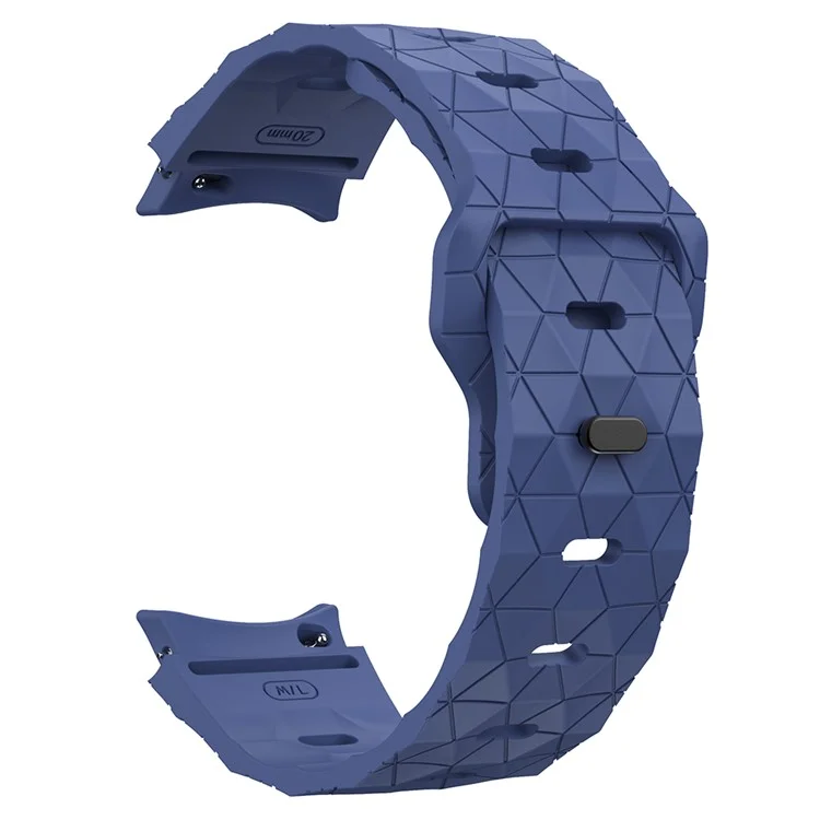 For Samsung Galaxy Watch7 / Watch6 / Watch 5 / Watch FE 40mm / Watch4 Football Pattern Strap Silicone Watch Band - Midnight Blue