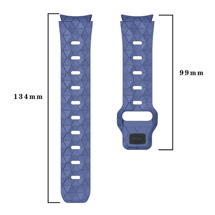For Samsung Galaxy Watch7 / Watch6 / Watch 5 / Watch FE 40mm / Watch4 Football Pattern Strap Silicone Watch Band - Midnight Blue