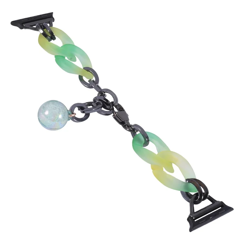 Para Apple Watch 10 46mm / Ultra 2 / Ultra 49mm / 9 8 7 45mm / SE (2023) SE (2022) SE 6 5 4 44mm / 3 2 1 42mm Resin Watch Band Bracelet - Verde