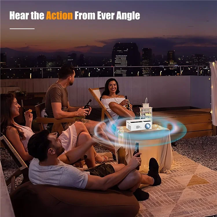 S2 Portable LED Projector 1080P HD Clear 600 Lumen Mini Home Theater Media Player - AU Plug