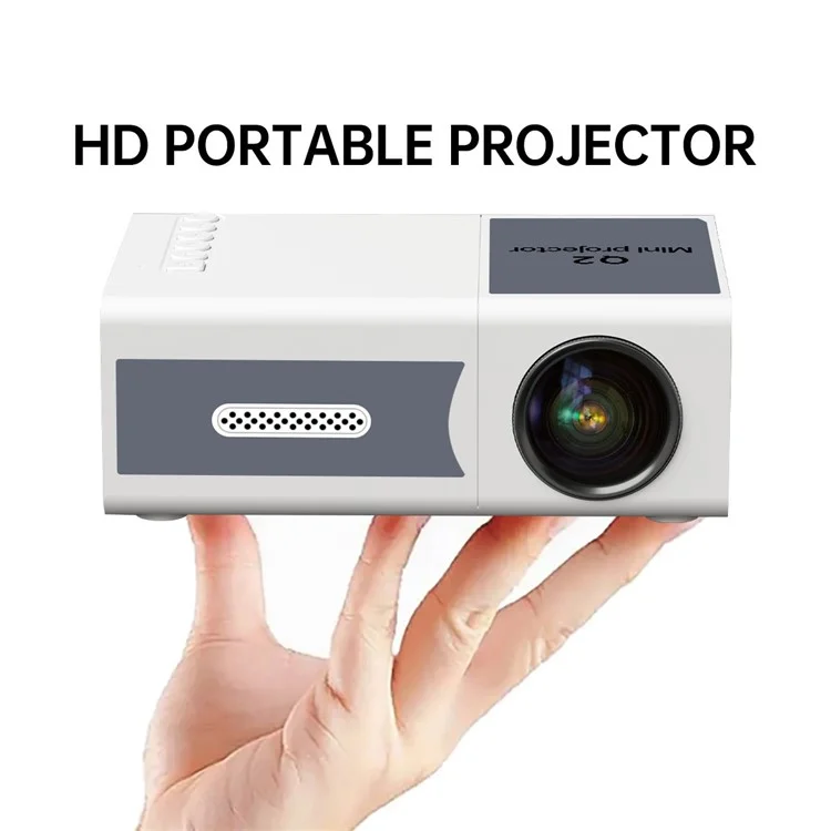 Q2 Mini LED Projector 1080P HD Clear Portable Movie Video Home Theater Projector - US Plug