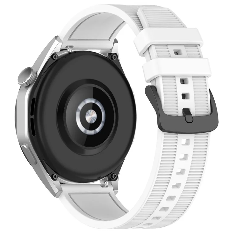 For Huawei Watch GT 4 / Garmin Venu 2 Watch Band 22mm Soft Silicone Wrist Strap - White
