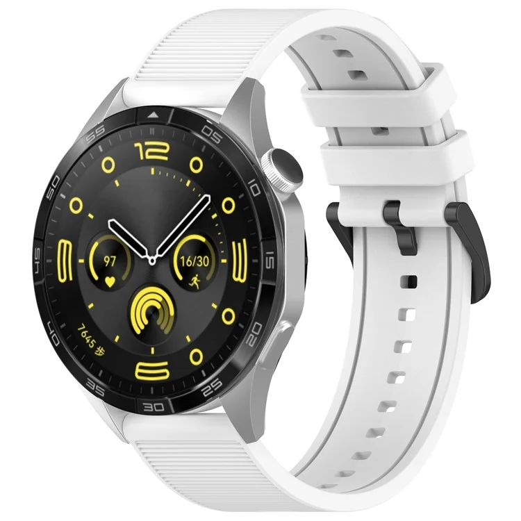 For Huawei Watch GT 4 / Garmin Venu 2 Watch Band 22mm Soft Silicone Wrist Strap - White