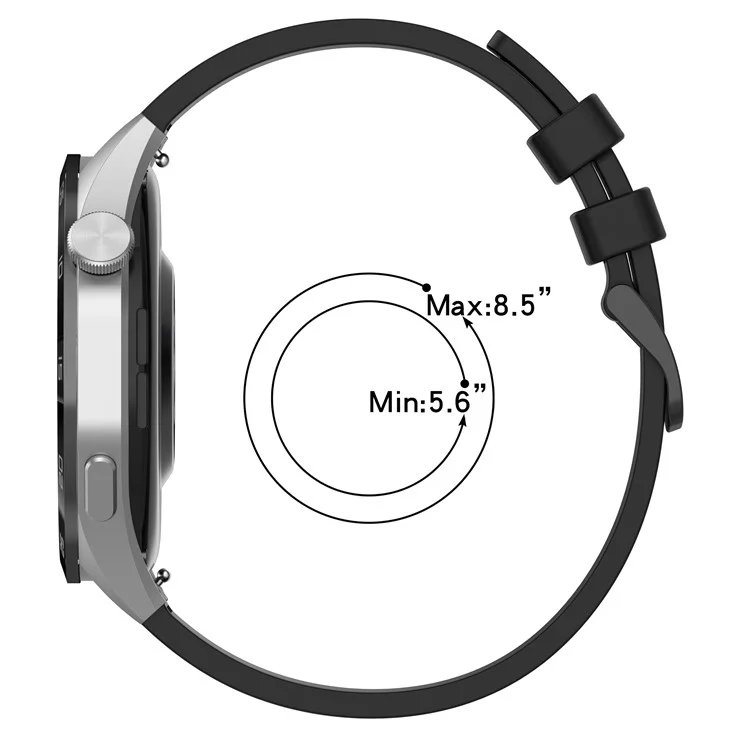 For Huawei Watch GT 4 / Garmin Venu 2 Watch Band 22mm Soft Silicone Wrist Strap - White