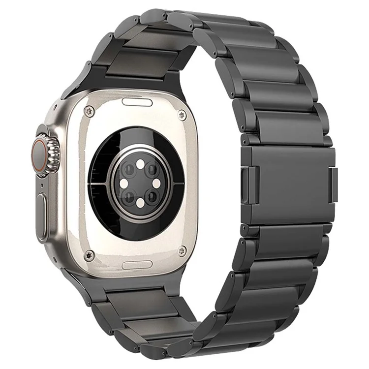 Für Apple Watch Series 10 42mm / 9 8 7 41mm / SE (2023) SE (2022) SE 6 5 4 40mm / 3 2 1 38mm Magnetic Titanium Steel Watch Strap - Schwarz