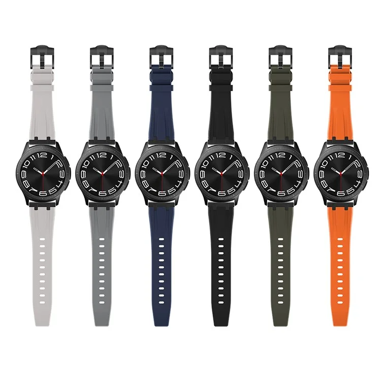 Für Samsung Galaxy Watch3 45mm / Gear S3 Classic / Huawei Watch GT 4 46mm Silikon-Uhrenarmband 22mm Handgelenksband - Schwarz