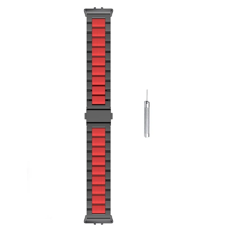 Для ремешка Samsung Galaxy Fit3 Quick Release Watch Stainless Steel - Черный / Красный / Черный